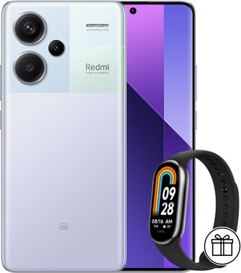 Смартфон Xiaomi Redmi Note 13 Pro+ 5G 12GB/512GB с NFC международная версия (фиолетовое сияние) и Xiaomi Smart Band 8 (серый) по акции - 1/1