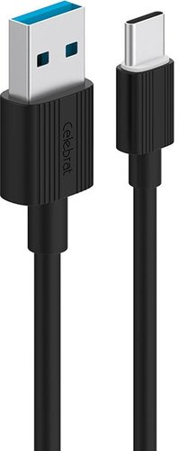 Кабель Celebrat CB-09 Type-C (1 м, черный) - 1/1