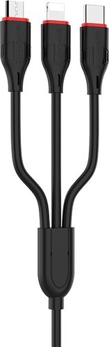 Кабель Borofone BX17 3-in-1 (черный) - 1/1