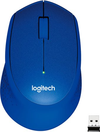 Мышь Logitech M330 Silent Plus (синий) - 1/1