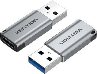Адаптер Vention CDPH0 USB Type-A - USB Type-C (серебристый) - 1/1