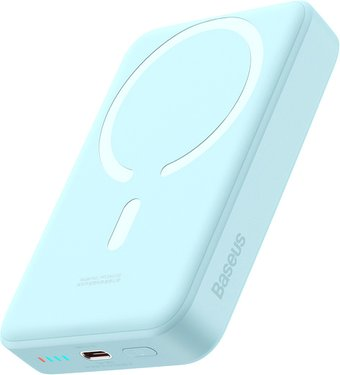 Внешний аккумулятор Baseus Magnetic Mini Wireless Fast Charge Power Bank 30W 10000mAh (голубой) - 1/1