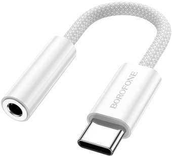 Кабель Borofone BV15 USB Type-C - 3.5 Jack (белый) - 1/1