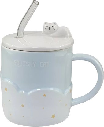 Кружка Lenardi 106-130 (с крышкой и трубочкой) - 1/1