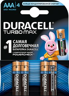 Батарейка DURACELL AAA Turbomax 4 шт. - 1/1