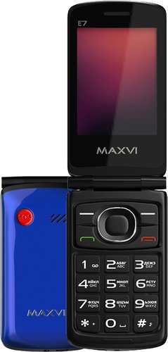 Кнопочный телефон Maxvi E7 (синий) - 1/1
