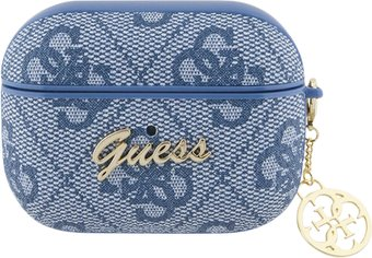 Чехол CG Mobile Guess Leather 4G with Metal Logo для AirPods Pro GUAPG4GSMB (синий) - 1/1