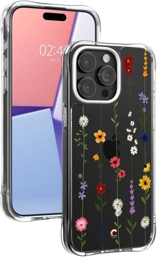 Чехол для телефона Spigen Cyrill Cecile для iPhone 15 Pro Max ACS06625 (прозрачный/цветы) - 1/1