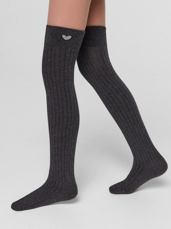 Гольфины Conte-kids С сияющим сердечком 20С-135СП (р. 22, темно-серый 052) - 1/1