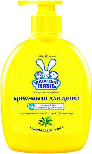 Крем-мыло детское Ушастый нянь С оливковым маслом и экстрактом алоэ-вера 300 мл - 1/1