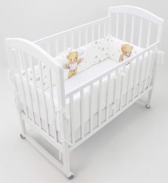 Бампер в кроватку Топотушки Лучик 145 (белый) - 1/1