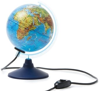 Школьный глобус Globen Физический с подсветкой Ке011500199 - 1/1