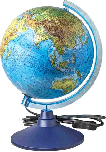 Школьный глобус Globen Физико-политический рельефный с подсветкой INT12100302 - 1/1