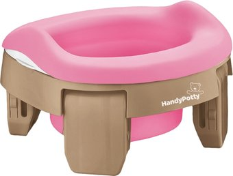 Дорожный горшок Roxy Kids HandyPotty 3 в 1 HP-255BP (бежевый/розовый) - 1/1