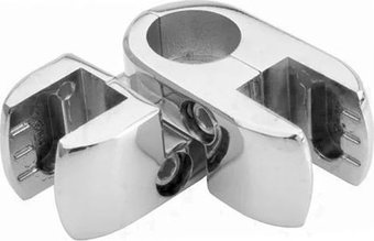 Соединитель для рейлинга Tris 553 R52 двойной угловой стекло/плита д.25 - 1/1