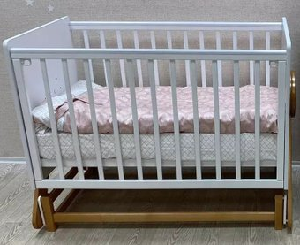 Классическая детская кроватка Incanto Iris KR-0001 (белый/бук, маятник) - 1/1