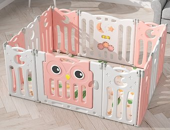 Манеж-ограждение Pituso Сова (персиковый/белый) - 1/1