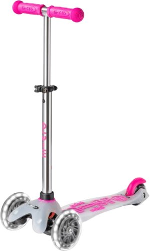 Трехколесный самокат Micro Mini Micro Deluxe Flux LED (неоновый розовый) - 1/1