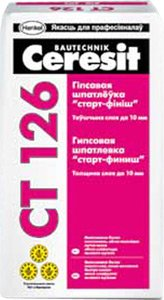Шпатлевка Ceresit CT 126. Гипсовая шпатлевка «старт-финиш» (20 кг) - 1/1