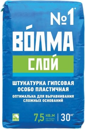 Выравнивающая штукатурка ВОЛМА ВОЛМА-Слой (30 кг) - 1/1