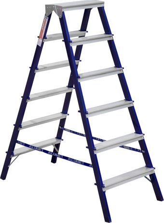 Лестница-стремянка Алюмет стальная двухсторонняя MD M8206 - 1/1