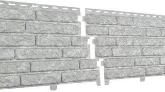 Панель фасадная Ю-Пласт Стоун Хаус Кварцит 0250.Н. НМ000006401 (светло-серый) - 1/1