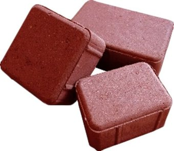 Тротуарная плитка АшкаСтрой Старый город, 3 элемента 120x180/120x120/120x90x60 (красный) - 1/1