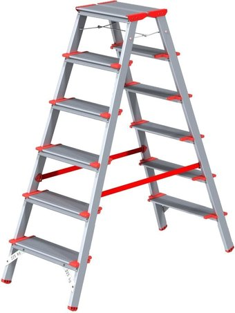 Лестница-стремянка Новая высота NV 512 двухсторонняя индустриальная 2x6 ступеней - 1/1