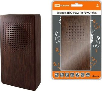 Проводной дверной звонок TDM Electric SQ1901-0027 (бук) - 1/1