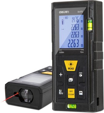 Лазерный дальномер Deli DL4170 - 1/1