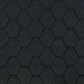 Битумная черепица Docke Pie Eurasia Шестигранник Черный ZRKQ-1255 - 1/1
