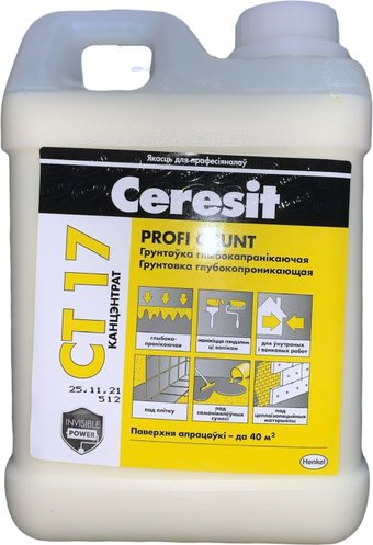 Акриловая грунтовка Ceresit CT 17 Profi Grunt 2 л - 1/1