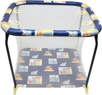 Манеж-кровать Globex Квадрат (синий) - 1/1