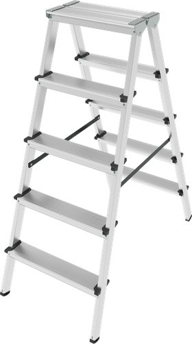 Лестница-стремянка Новая высота NV 112 алюминиевая двухсторонняя 2x5 ступеней - 1/1
