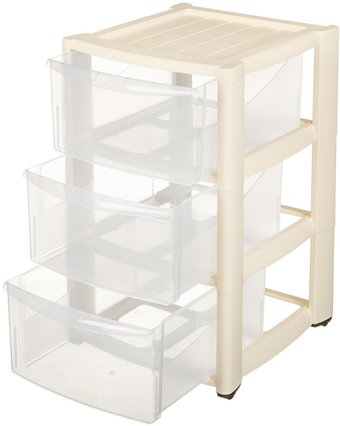 Комод Пластишка Амадео 431242807 (3 ящика, бежевый) - 1/1