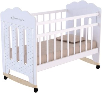 Классическая детская кроватка VDK Bonne колесо-качалка (слоновая кость) - 1/1