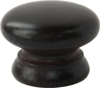  AKS кнопка деревянная №5 орех темный со втулкой - 1/1