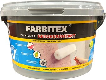 Акриловая грунтовка Farbitex бетоноконтакт (3 кг) - 1/1