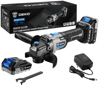 Угловая шлифмашина Deko DKAG20 Set (с 2-мя АКБ) - 1/1