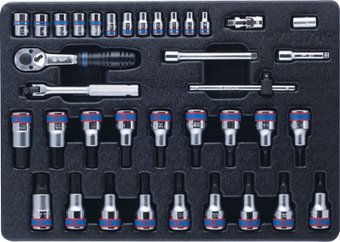 Универсальный набор инструментов King Tony 9-7537MR (37 предметов) - 1/1