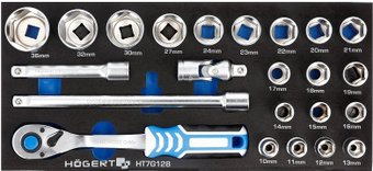 Набор трещотка с головками Hoegert Technik HT7G128 (23 предмета) - 1/1