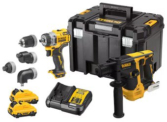 DeWalt DCK2101L2T (шуруповерт, перфоратор, 2 АКБ, кейс) - 1/1