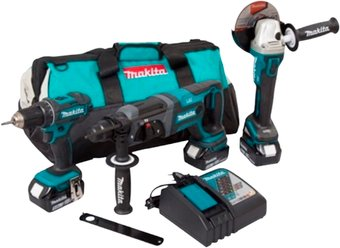 Makita DLX3078TX1 (шуруповерт, болгарка, перфоратор, 3 АКБ, сумка) - 1/1