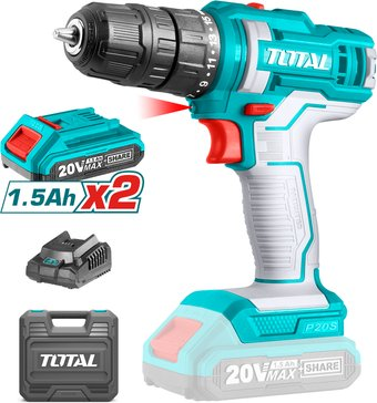 Дрель-шуруповерт Total TDLI20028 (с 2-мя АКБ, кейс) - 1/1