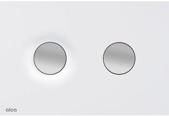 Панель смыва Alcaplast Dot.Dot. M1976-2 (белый-мат/хром-мат) - 1/1