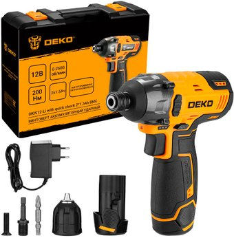 Винтоверт Deko DKIS12-Li Set 063-4390 (с 2-мя АКБ, кейс) - 1/1