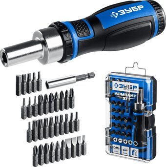Набор отвертка с битами Зубр 25164-H37_z01 (37 предметов) - 1/1