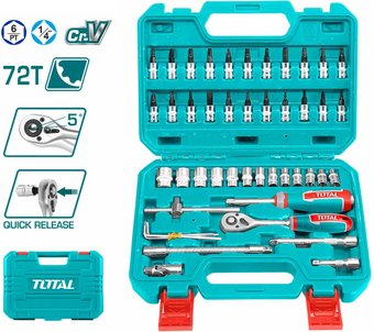 Набор трещотка с головками и битами Total TTHT141462 (46 предметов) - 1/1