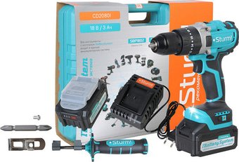 Ударная дрель-шуруповерт Sturm CD2080I (с 2-мя АКБ, кейс) - 1/1