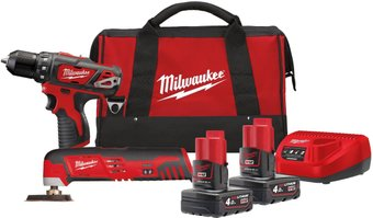Milwaukee М12 ВPP2D-402B 4933441250 (шуруповерт, реноватор, 2 АКБ, сумка) - 1/1